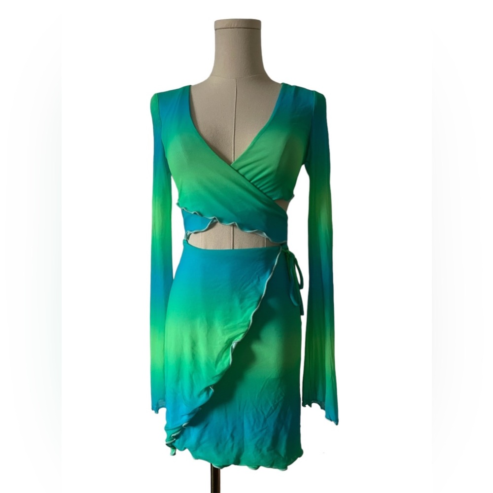 Green and blue dress size S